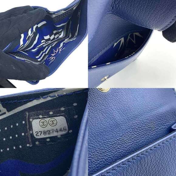 CHANEL Blue Leather Wallet - Picture 6 of 7